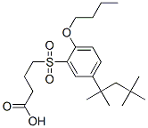 4-[2-Butoxy-5-(1,1,3,3-tetramethylbutyl)phenylsulfonyl]butyric acid分子式结构图