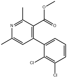 4-(2,3-二氯苯基)-2,6-二甲基-3-吡啶羧酸甲酯分子式结构图