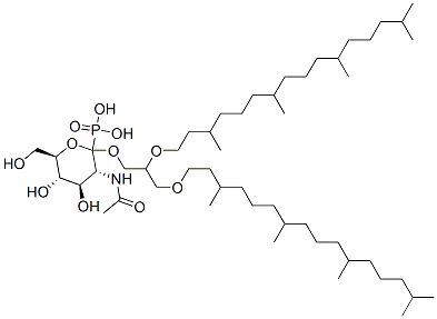 2,3-di-O-phytanyl-1-(phosphoryl-2-acetamido-2-deoxyglucopyranosyl)glycerol分子式结构图