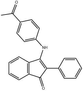 3-(4-acetylanilino)-2-phenyl-1H-inden-1-one分子式结构图