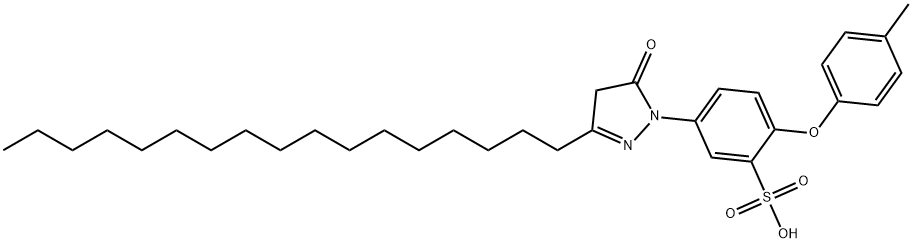 3-Heptadecyl-4-methyl-1-(3-sulfo-4-phenoxyphenyl)-2-pyrazolin-5-one分子式结构图