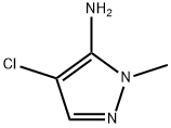 4-氯-1-甲基-1H-吡唑-5-胺分子式结构图