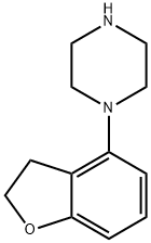 1-(2,3-二氢苯并呋喃-4-基)哌嗪分子式结构图