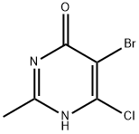 5-溴-6-氯-2-甲基嘧啶-4-醇分子式结构图