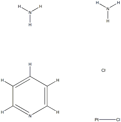 cis-[Pt(NH3)2(py)Cl]+ chloride分子式结构图