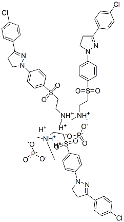 Ethanamine, 2-4-3-(4-chlorophenyl)-4,5-dihydro-1H-pyrazol-1-ylphenylsulfonyl-N,N-dimethyl-, phosphonate (1:1)分子式结构图