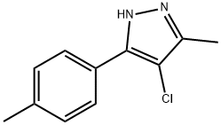 4-氯-5-甲基-3-对甲苯基-1H-吡唑分子式结构图