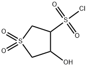 4-羟基-1,1-二氧代-1Λ6-硫杂环戊烷-3-磺酰氯分子式结构图