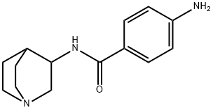 4-氨基-N-{1-氮杂双环[2.2.2]辛烷-3-基}苯甲酰胺分子式结构图