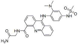 4-Acridinecarboxamide, N-(2-amino-2-oxoethyl)-9-((2-(dimethylamino)-4- ((methylsulfonyl)amino)phenyl)amino)-分子式结构图