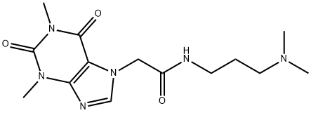 N-[3-(DIMETHYLAMINO)PROPYL]-2-(1,3-DIMETHYL-2,6-DIOXO-1,2,3,6-TETRAHYDRO-7H-PURIN-7-YL)ACETAMIDE分子式结构图