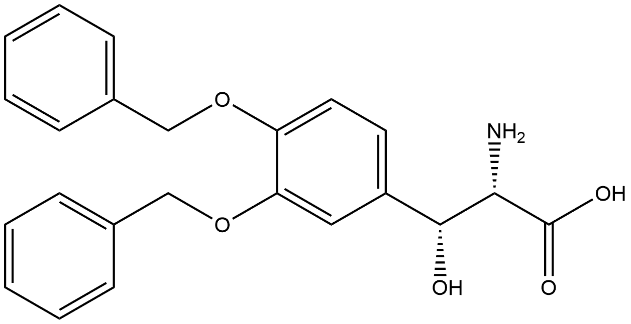 L-Threo-(2S,3R)3-(3,4-Dibenzyloxyphenyl) serine分子式结构图