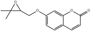 7-[(3,3-二甲基-2-环氧乙烷基)甲氧基]-2H-1-苯并吡喃-2-酮分子式结构图