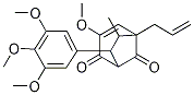 [1S-(6-ENDO,7-EXO)]-3-甲氧基-6-甲基-5-(2-丙烯基)-7-(3,4,5-三甲氧基苯基)二环[3.2.1]辛-3-烯-2,8-二酮分子式结构图