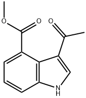 3-Acetyl-1H-indole-4-carboxylic acid methyl ester分子式结构图