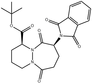 (1S,9S)-9-(1,3-二氢-1,3-二氧代-2H-异吲哚-2-基)八氢-6,10-二氧代-6H-哒嗪并[1,2-A][1,2]二氮杂卓-1-羧酸叔丁酯分子式结构图