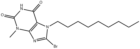 8-bromo-3-methyl-7-nonyl-3,7-dihydro-1H-purine-2,6-dione分子式结构图