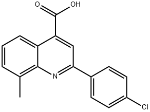 2-(4-氯苯基)-8-甲基-喹啉-4-羧酸分子式结构图