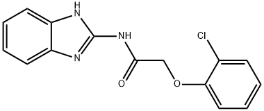 N-(1H-苯并[D]咪唑-2-基)-2-(2-氯苯氧基)乙酰胺分子式结构图