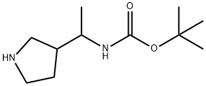 3-(1-(BOC-氨基)乙基)-吡咯烷分子式结构图