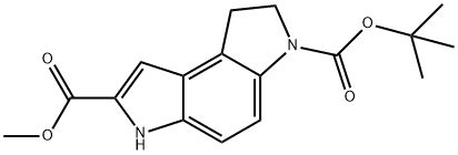 6-叔丁基-2-甲基 7,8-二氢吡咯并 [3,2-E] 吲哚-2,6 (3H)-二羧酸酯分子式结构图