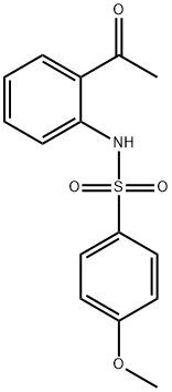 N-(2-乙酰苯基)-4-甲氧基苯磺酰胺分子式结构图