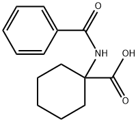 1-(苯基羰基氨基)环己烷-1-羧酸分子式结构图