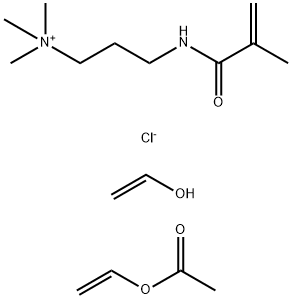 N,N,N-Trimethyl-3-[(2-methyl-1-oxo-2-propenyl)amino]-1-propanaminium chloride polymer with ethenol and ethenyl acetate分子式结构图