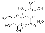 岩白菜素一水合物分子式结构图