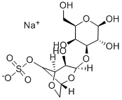 3-O-(3,6-脱水-ALPHA-D-吡喃半乳糖基)-D-吡喃半乳糖 4-(硫酸氢酯)单钠盐分子式结构图