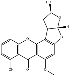 17-hydroxy-16,17-dihydrosterigmatocystin分子式结构图