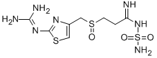 3-[2-(DIAMINOMETHYLENEAMINO)-1,3-THIAZOL-4-YLMETHYLSULPHINYL]-N-SULPHAMOYLPROPANAMIDE分子式结构图