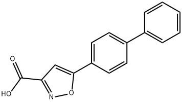 5-Biphenyl-4-ylisoxazole-3-carboxylic acid分子式结构图