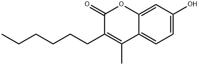 3-己基-7-羟基-4-甲基-2H-苯并吡喃-2-酮分子式结构图