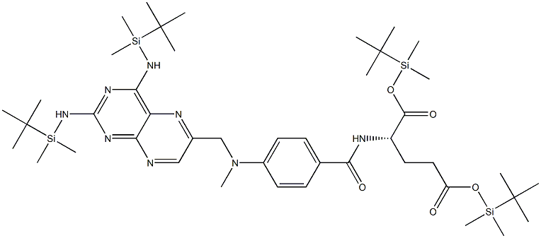 N,N,O,O-tetrakis(tert-butyldimethylsilyl)methotrexate分子式结构图