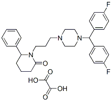 1-[3-[4-[bis(4-fluorophenyl)methyl]piperazin-1-yl]propyl]-6-phenyl-pip eridin-2-one, oxalic acid分子式结构图