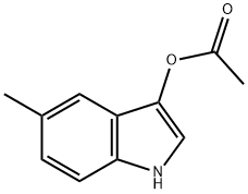 5-METHYL-1H-INDOL-3-YL ACETATE分子式结构图