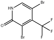 3,5-DIBROMO-2-HYDROXY-4-(TRIFLUOROMETHYL)PYRIDINE分子式结构图