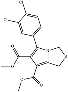 5-(3,4-二氯苯基)-1H,3H-吡咯并[1,2-C]噻唑-6,7-二羧酸二甲酯分子式结构图