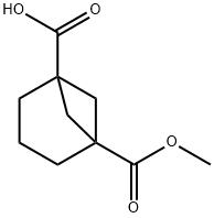 5-(甲氧基羰基)双环[3.1.1]庚烷-1-羧酸分子式结构图