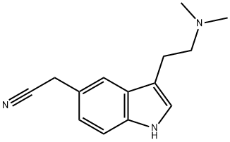 N,N-DIMETHYL-2-[5-(CYANOMETHYL)-1H-INDOL-3-YL]ETHYLAMINE分子式结构图