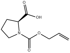 (((烯丙氧基)羰基)-L-脯氨酸分子式结构图