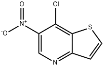 7-氯-6-硝基噻吩并[3,2-B]吡啶分子式结构图