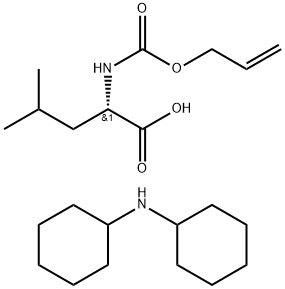 N-[(2-丙烯基氧基)羰基]-L-亮氨酸(二环己基铵)盐分子式结构图