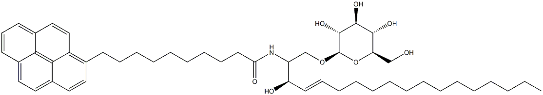 N-(10-(1-pyrenyl)decanoyl)glucocerebroside分子式结构图