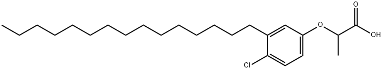 2-(4-chloro-3-pentadecyl-phenoxy)propanoic acid分子式结构图