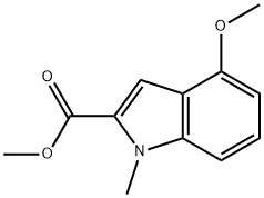 4-甲氧基-1-甲基-2-吲哚甲酸甲酯分子式结构图