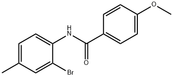 N-(2-溴-4-甲基苯基)-4-甲氧基苯甲酰胺分子式结构图