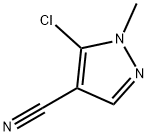 5-氯-1-甲基-1H-吡唑-4-甲腈分子式结构图