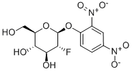 2,4-二硝基苯基 2-脱氧-2-氟-Β-D-吡喃葡萄糖苷分子式结构图